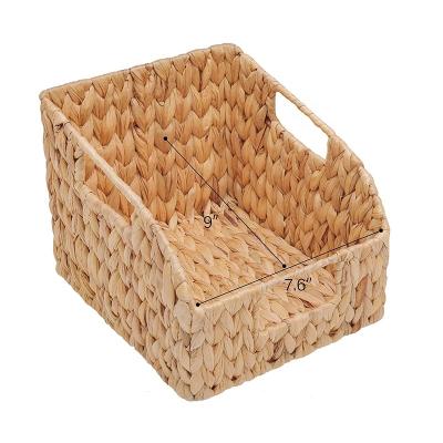 China Wholesale Minimalist Woven Storage Baskets With Lid Rope Nesting Bin Decorative Paper Organizer With Handles for sale