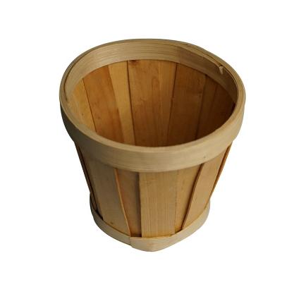 China The CLASSIC Treding 2021 in Gifts and Crafts Handmade Woven Flower Basket Plant Indoor Outdoor Wooden Pot for Decorate for sale