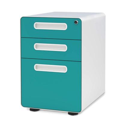 China Mobile 3 Drawer Office Storage Mobile 3 Drawer Filing Cabinet And Convertible Pedestal for sale