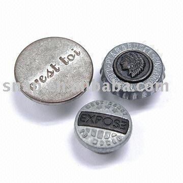 China Nickel-free jeans button available in Dual-color design for sale