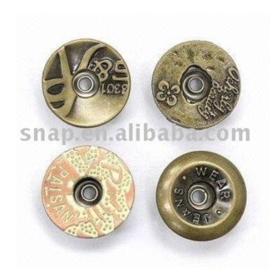 China Nickel free metal button for men's jeans for sale