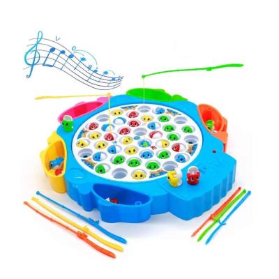 China Plastic Magnetic Fishing Toy Kids Party Games Music Set with 8 Fishing Rods for Kids Fish Model Play Fishing Games for sale