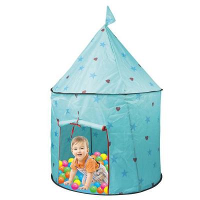 China Waterproof Kids Play Princess Foldable Castle Play Tent Jump Up Teepee Tent With Balls for sale