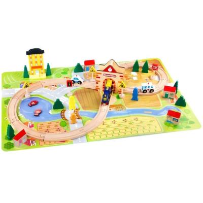 China Assemble The Set Toy Train Educational Wooden Toys Flexible Railway Track To Disassemble To Assemble Toys for sale