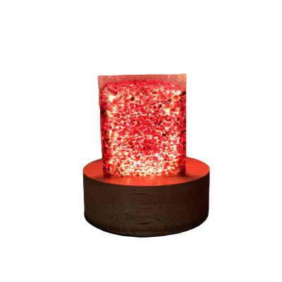 China Wholesale China Quality Crystal Stone Healing Natural Gravel Desk Lamp, USB Port Luxury Modern Bedside Lamp and Reading Lamp for sale