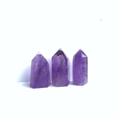 China High Quality Natural Crystal Point Trick Stone China Healing Gemstone Point Trick Amethyst Wand Crystal Crafts Rod for sale