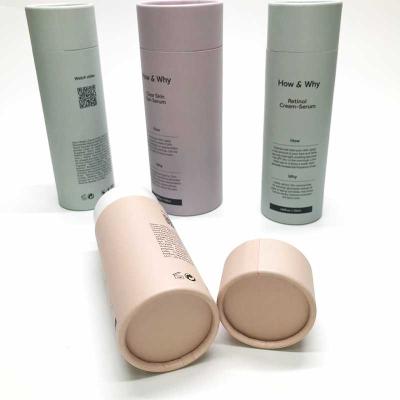 China Custom Eco Friendly Skincare Package Paper Material Receclyed Logo Packaging Cardboard Cosmetic Tube Gift Box for sale