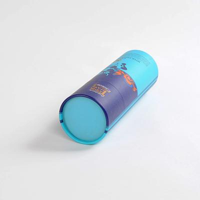 China Receclyed Material Luxury Printing Kraft Paper Round Cardboard Box Cylinder Tube Packaging For T-shirt Clothes Apparel Water Bottle Paper Tube for sale