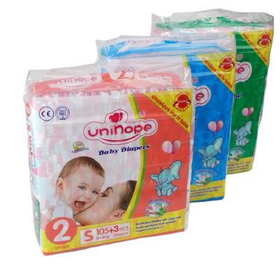 China Breathable Non Woven Fabric Disposable Newborn Diapers Soft Baby Diapers for sale