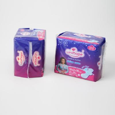 China Unihope Breathable Women Cotton Sanitary Pads Period Care Sanitary Napkin en venta