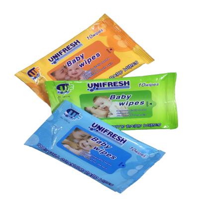 China Plastic Package Handheld Newborn Wet Wipes Household No Harm Baby Skin Care for sale