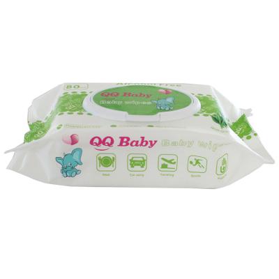 China Household Super Soft  Newborn Wet Wipes Aloe black tea scent perfume free for sale