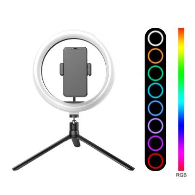 China USB Power Supply RGB Ring Light With Desktop Tripod Stand RGB532F1-A for sale