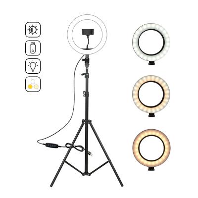 China Live Photography Dimmable 10 inch LED Ring Light With Adjusted Bracket F-531F1 for sale