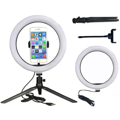 China Table Top Dimmable 10 Inch LED Ring Light For Live Broadcast F-532F1D for sale