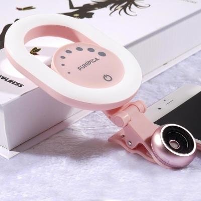 China Smart Mobile Phone& Tablet phone camera lens with universal clip and fill flash light for sale