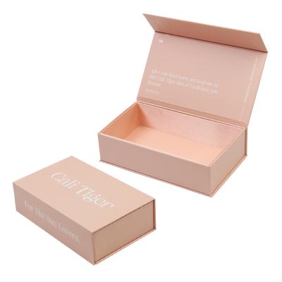 China Recycled Magnetic Closure 1200g Materials Pink Small Cardboard Jewelry Gift Packaging Box for sale