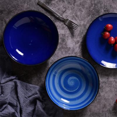 China Disposable Stoneware Dishes And Dishes Dishes Dinnerware Type Wedding Charger Disposable Dish Eco-Friendly Deep Dish Ceramic Type for sale