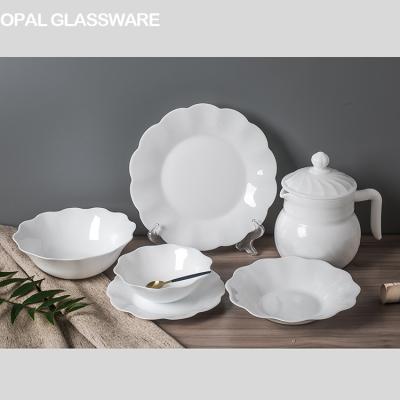 China Sustainable Customized Serving Tempered Easy Clean Opal Glassware Opal Glassware for sale