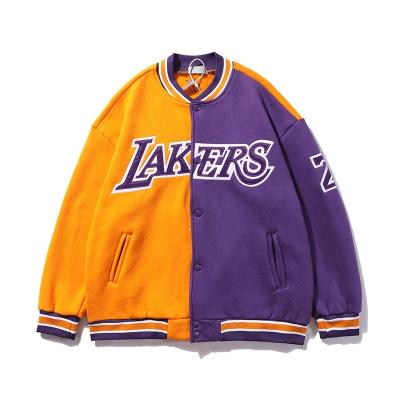 China Loose jacket basketball fleece jacket no. 24 Laker Kobe Memorial Baseball Uniform Mamba Custom Mens Baseball Uniform 24 Antibacterial for sale