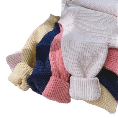 China Breathable Vigor Solid Colors 3M-6Y Toddler Kids Basic Wool Knit Sweater Baby Boys Long Sleeve Pullover Sweaters for sale