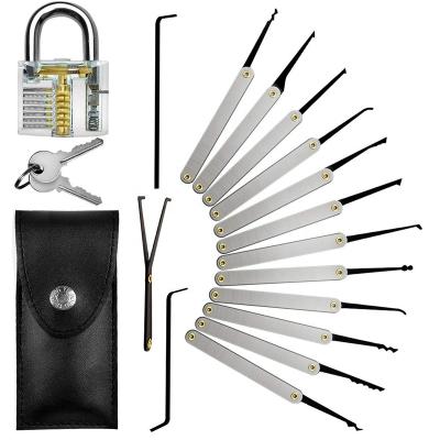 China Practical Lockpicking Skills GOSO Household Tools Rack Bracket Door Lock Stainless Steel Kit 15 Pieces Creative Gift Set for sale