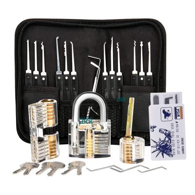 China Large Quality Lockpicking Skills Practice Stainless Steel Auto Lockpick Locksmith Car Opening Tools for sale