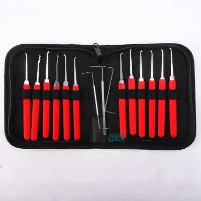 China Lock Pick Set Tools Red Most Useful Portfolio Red Most Useful Lock Pick Mini Lockpick Practice Set for sale