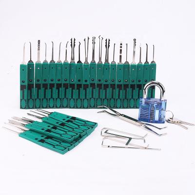 China Practice Lockpicking Skills Good Prices Locksmith Auto Lock Picks Set With 32 Pcs Tools for sale