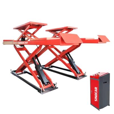 China Hot Selling Factory Price Double Layer 4000kg Inground Scissor Lifter 3D Wheel Alignment Auto Scissor Car Lift with CE 1# 4700*650*440mm 2# 4700*650*440mm 3# 1050 *540*400mm for sale