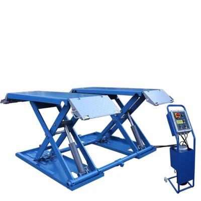 China 4000kg Capacity Mobile Scissor Car Lift with 1.2m Height Hydraulic Portable Scissor Car Lift Lift with CE 1#: 2050*1720*210mm 2#: 1010*380*380mm for sale