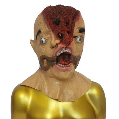 China Party Customized Party Head Man Halloween Party Costume Horror Latex Human Mask With Hand for sale