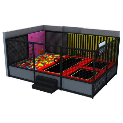 China With Large Bungee Trampoline Park Kids Protective Net Indoor Trampoline With Foam Pit for sale