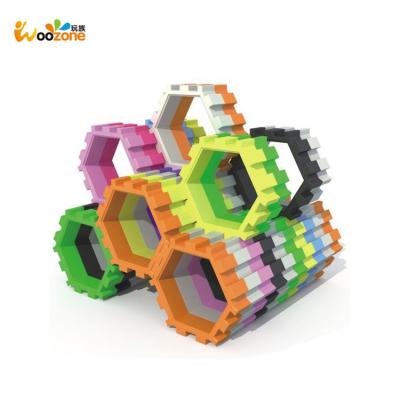 China Educational DIY Toys Educational Wooden Toys Geometric Shape Building Blocks For Children for sale