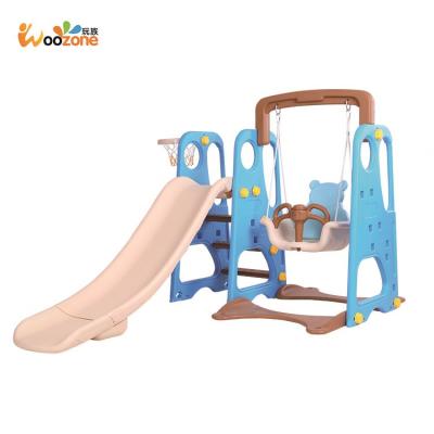 China New Design Outdoor Multifunctional Indoor Kids Use House Play Slide and Plastic Swing Set for sale