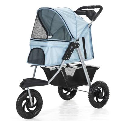 China Sustainable Folding Removeable Pet Stroller Cat Dog Cage Stroller Travel Carrier for sale