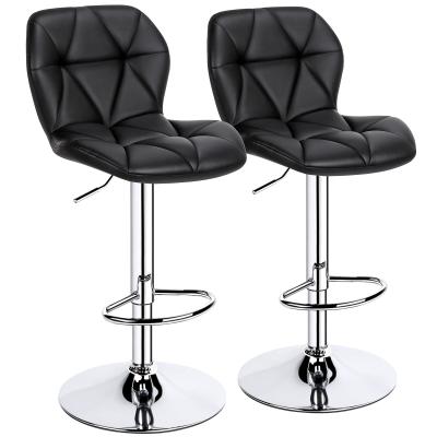 China Bar Chair with Backrest Height Adjustable Swivel Tall Bar Stools Modern PU Leather for sale