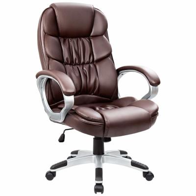 China Executive Office Chair mit verstellbarer Höhe Hochrücken Computer Schreibtisch Stuhl PU Leder zu verkaufen