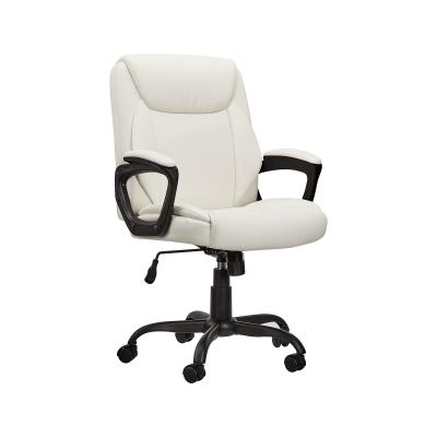 China Gas Lift Mid-Back Office Computer Desk Chair with Puresoft PU Padding and Metal Frame for sale