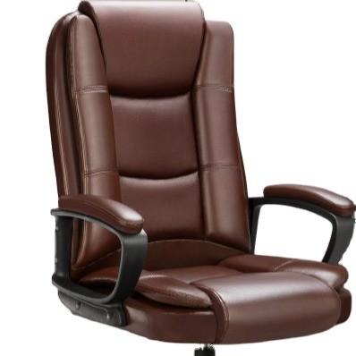 China High Back Computer Chair Brown 400LBS Big and Tall Managerial Executive Chair for Office for sale