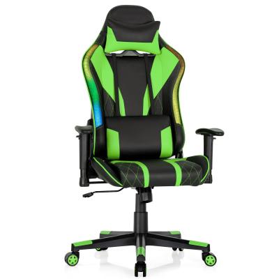 China Verstelbare lumbale steun Racing Ergonomische gaming stoel voor volwassenen ALINUNU RGB stoel Te koop