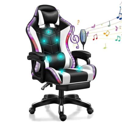 China 7-Point Massage Computer Office Gaming Mesh Chair with RGB Lights and Adjustable Height for sale