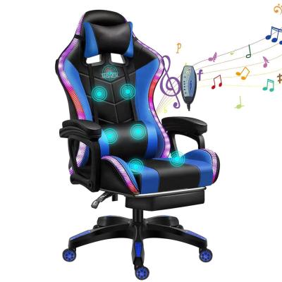 China Ergonomische Computerstafel met 7 punten massage en RGB LED-licht Te koop