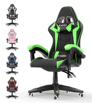 China Directly Sell Modern Design Iron Racing Gaming Chair with Headrest and Lumbar Support for sale