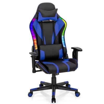 China Customize Ergonomic Video Gaming Chair with RGB LED Lights and Adjustable Design for sale