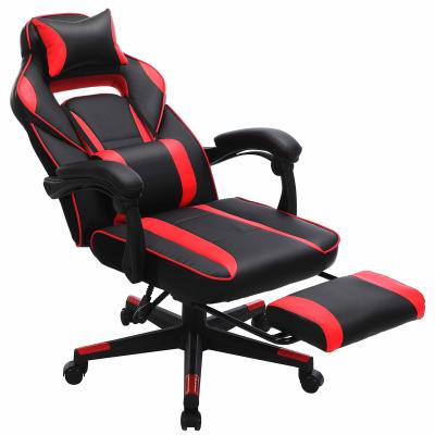 China Racing Gaming Chair with Footrest Tilt Mechanism and Lumbar Support Swivel Chair Style for sale