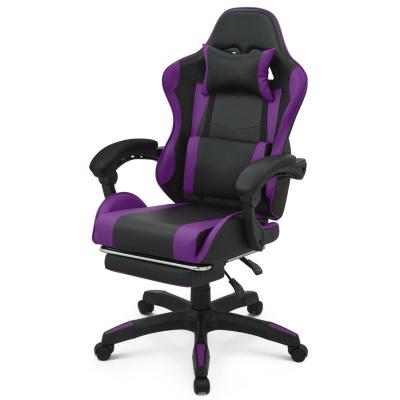 China High Back Ergonomic Video Game Chair with Footrest Headrest Lumbar Support Gaming Chair for sale