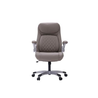 China Stylish Ergonomic PU Leather Office Chair with Lumbar Support and FlipAdjust Armrests for sale