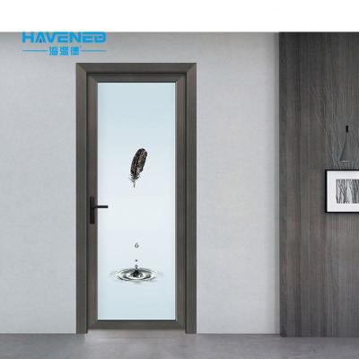 China Wholesale Modern High Quality Aluminum Sound Insulation Metal Aluminum Alloy Bedroom Factory Casement Double Glass Door for sale