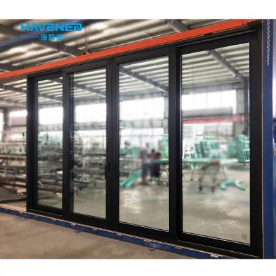 China Heat Insulation Lift and Slide Large View Patio Door Heat Insulation Aluminum Alloy Glass Plate Heavy Duty Custom Triple Door for sale